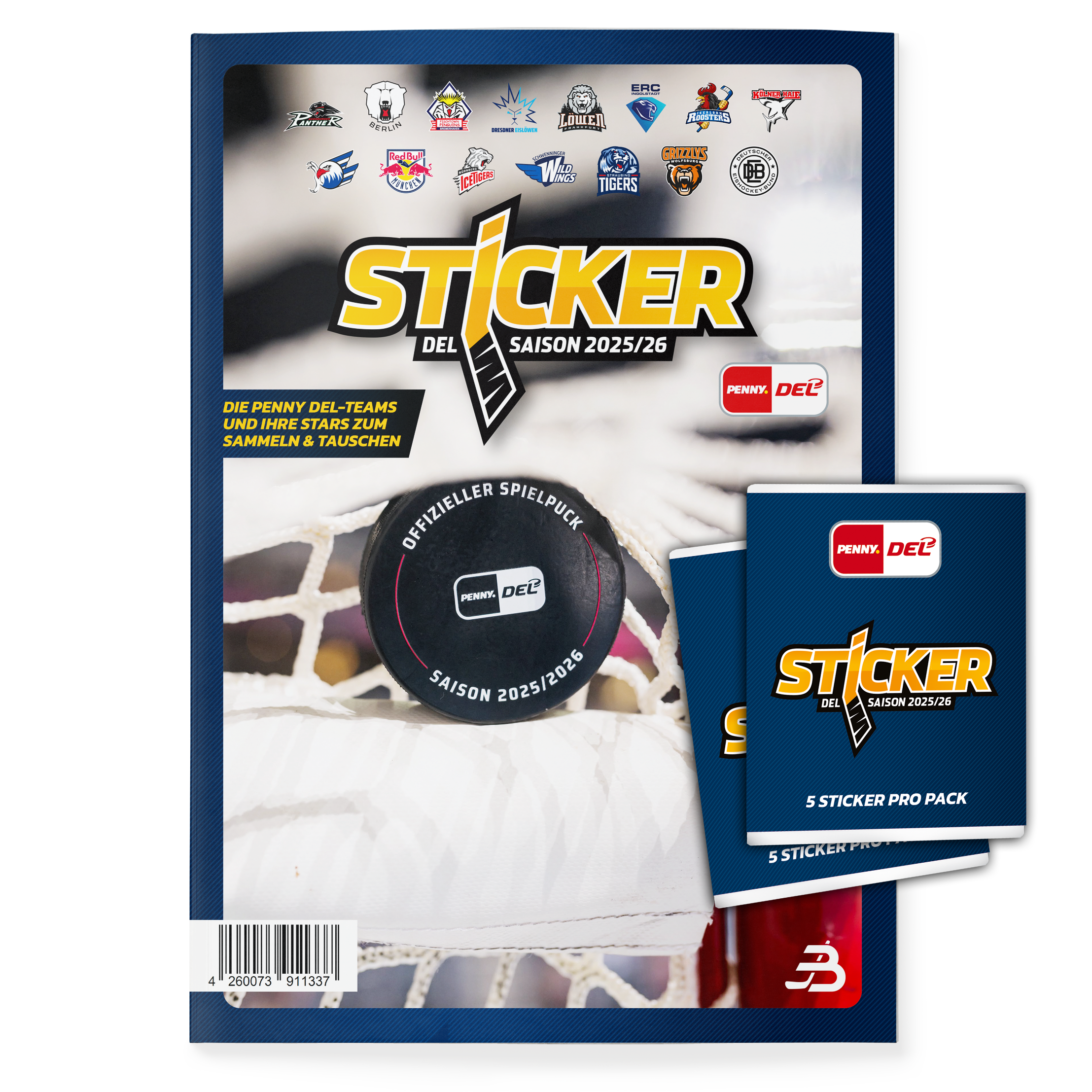 DEL Stickeralbum + 10 Sticker - 2025/26